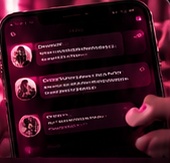 Privat chatt på en telefon